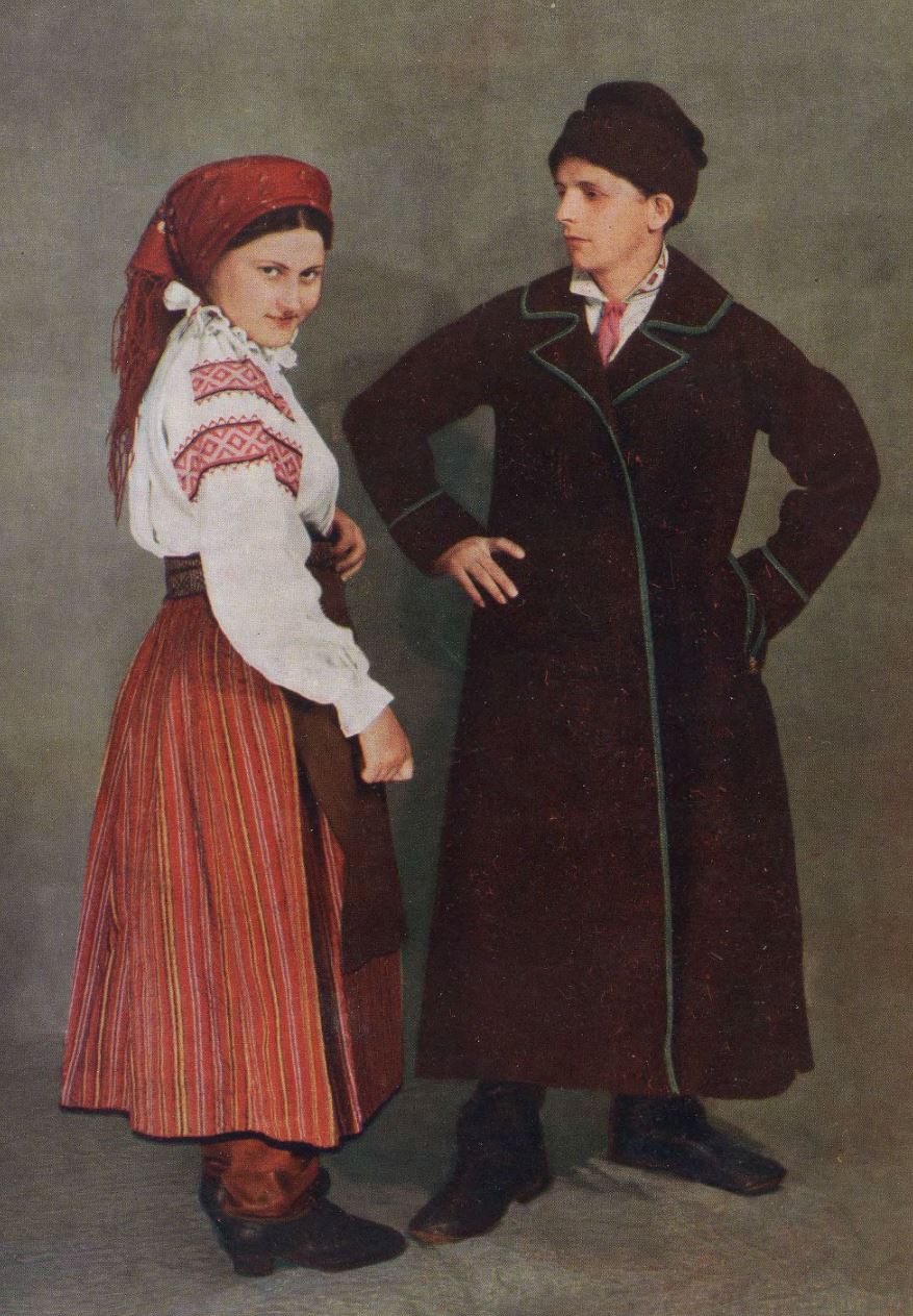 Men's and women's costumes. Rivne region. early XX century