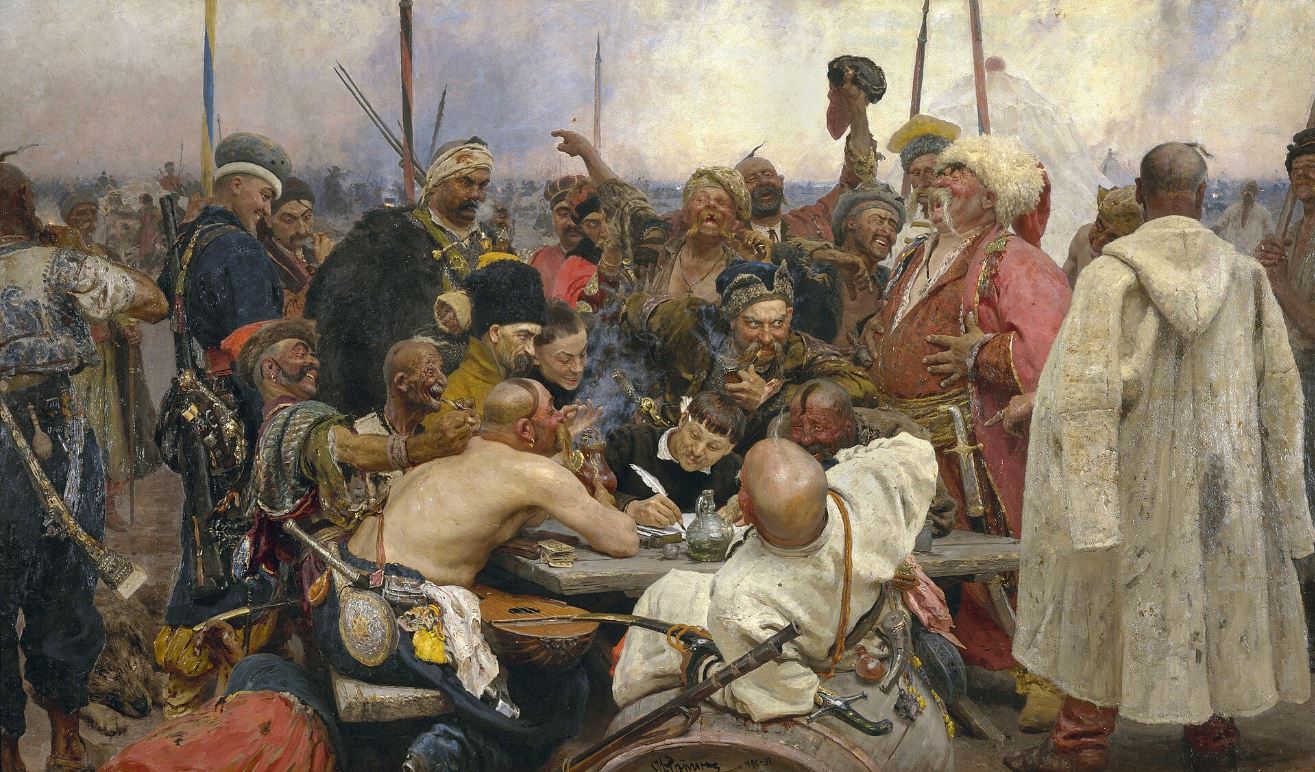Ilya Repin. Cossacks are Writing a Letter to the Turkish Sultan, 1891.